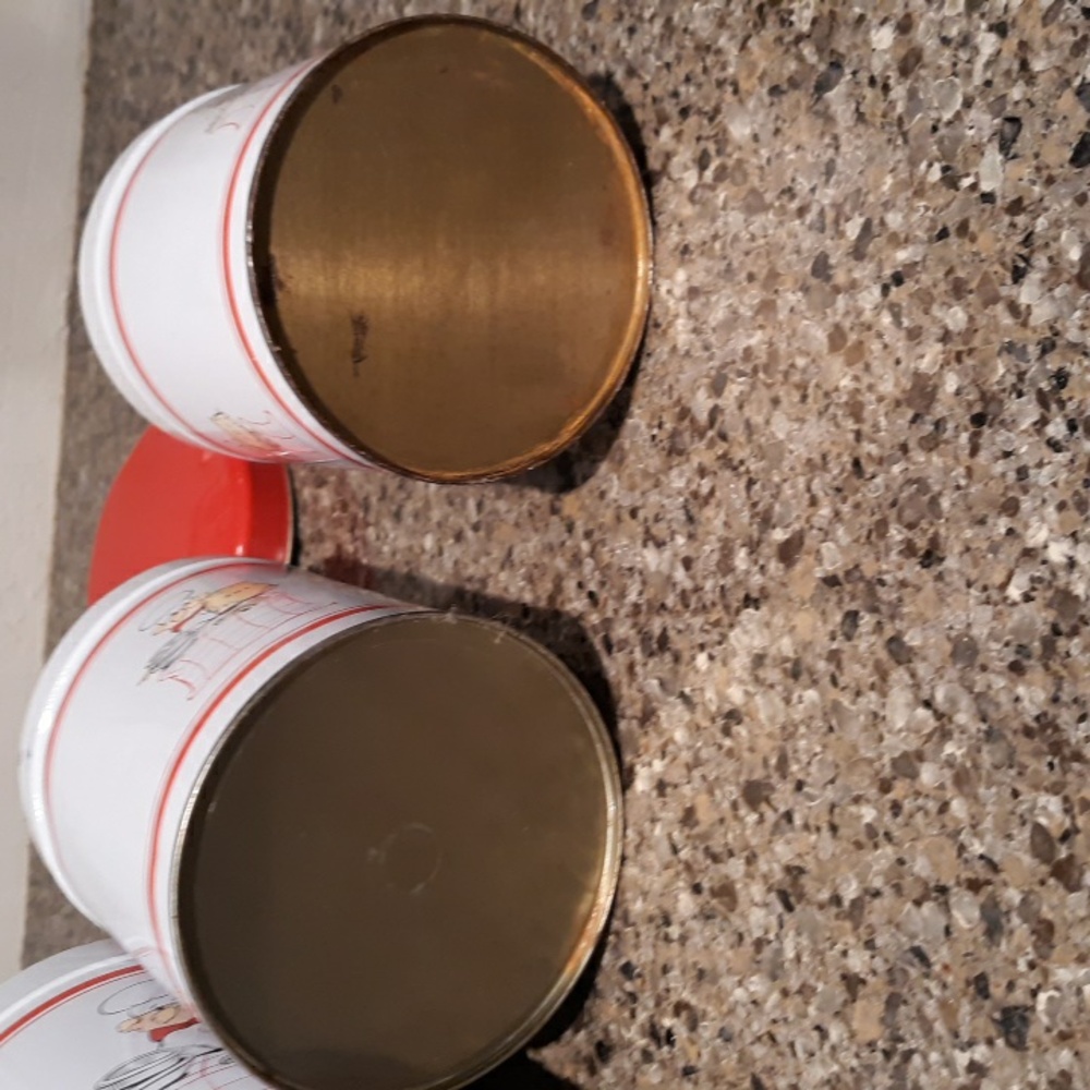 Vintage Tin Nesting Canister Set Of 4 Vintage - Picture 12 of 15